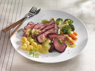 Chateaubriand with hollandaise sauce