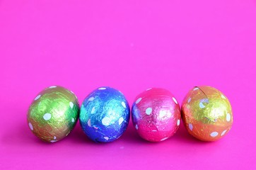 Colourful nougat eggs