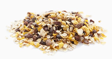 A mound of fruit muesli