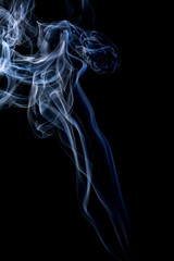 Abstract smoke on a black background.