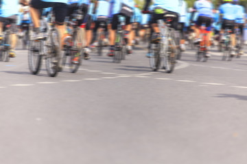 Fototapeta na wymiar Motion blurred biker