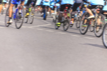 Obraz na płótnie Canvas Motion blurred biker