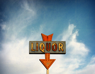 aged and worn vintage photo of old rusted neon sign © jdoms