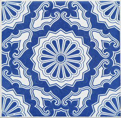 Traditional Portuguese glazed tiles