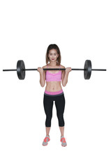 Woman Working with Weights
