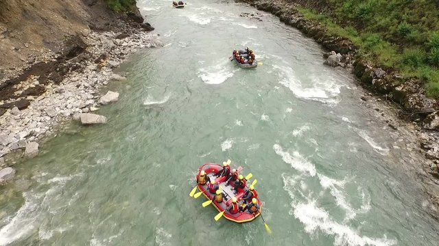 River Rafting  on the wild water in Austria