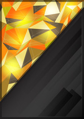 vectors background polygon design yellow orange