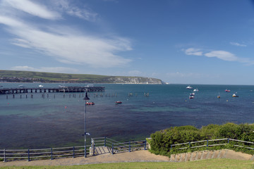 View over Swanage Bay in Dorset