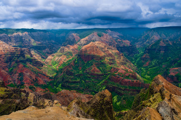 Fototapeta premium Overlooking Waimea Canyon State Park, Kauai, Hawaii, USA