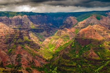 Fototapeta premium Overlooking Waimea Canyon State Park, Kauai, Hawaii, USA