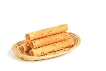 Thai dessert, Tong Muan on white background