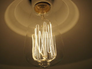 close up warm tone incandescent lamp