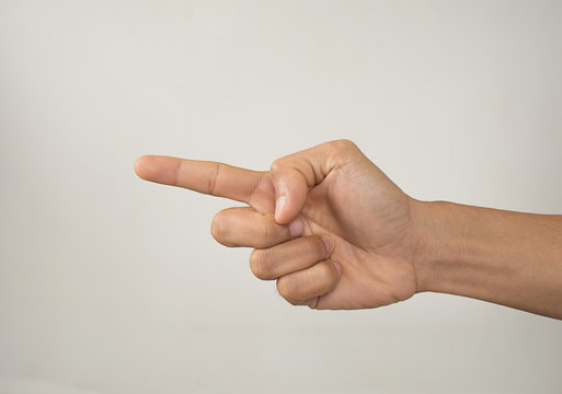 hand with one fingers