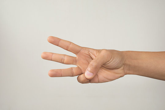 hand with three fingers