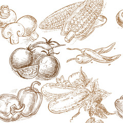 seamless pattern vegetables