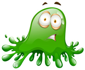 Green splash with nervous emotion