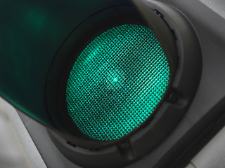 Green light for go - Stock Image