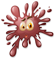 Pink color splash with grumpy look