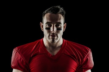 Obraz premium American football player looking at camera