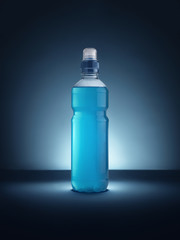 Energy drink on blue background - Stock Image