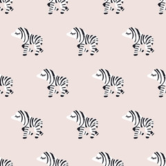 seamless cute zebra pattern
