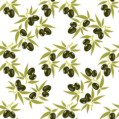 olives seamless pattern