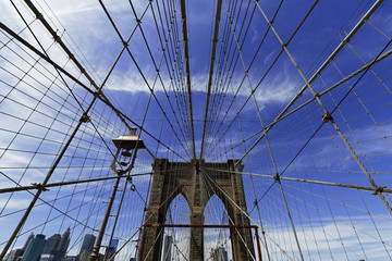 Views of the Brooklyn Bridge.