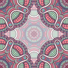 Ethnic floral seamless pattern