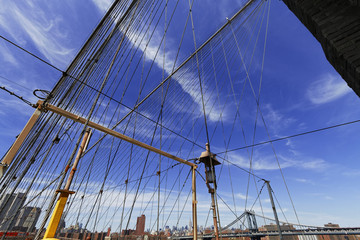 Obraz premium Views of the Brooklyn Bridge.