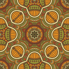 Ethnic floral seamless pattern