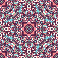 Ethnic floral seamless pattern