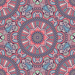 Ethnic floral seamless pattern