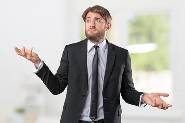 Businessman feeling sorry