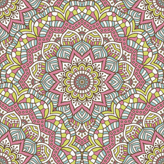 Ethnic floral seamless pattern