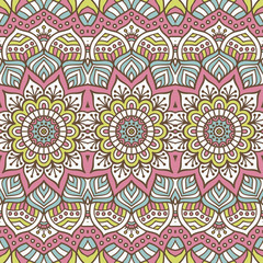 Ethnic floral seamless pattern