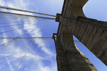 Naklejka premium Views of the Brooklyn Bridge.