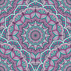 Ethnic floral seamless pattern