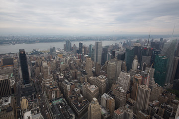 Fototapeta premium paesaggi dall'alto della città di new york con grattacieli