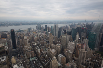 paesaggi dall'alto della città di new york con grattacieli