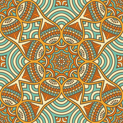 Ethnic floral seamless pattern