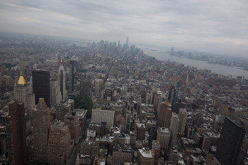 Fototapeta premium paesaggi dall'alto della città di new york con grattacieli
