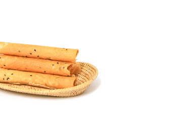 Thai dessert, Tong Muan on white background