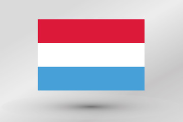 Flag Illustration of the country of  Luxembourg