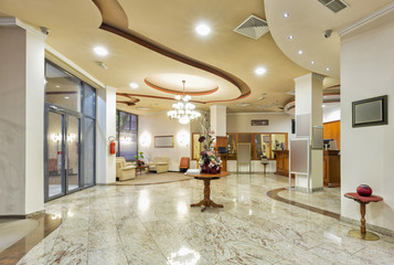 Hotel lobby interior