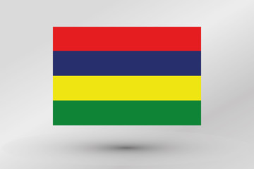 Flag Illustration of the country of  Mauritius