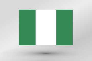 Flag Illustration of the country of  Nigeria