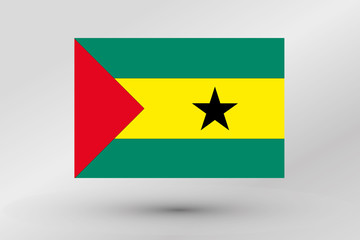 Flag Illustration of the country of  Sao Tome E Principe