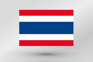 Flag Illustration of the country of  Thailand