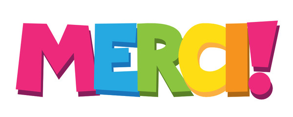 Texte Vecteur "MERCI" © HowLettery Studio