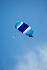 Skydiver in the sky